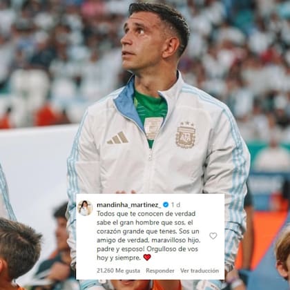 El comentario de Mandinha en apoyo a Emiliano Martínez