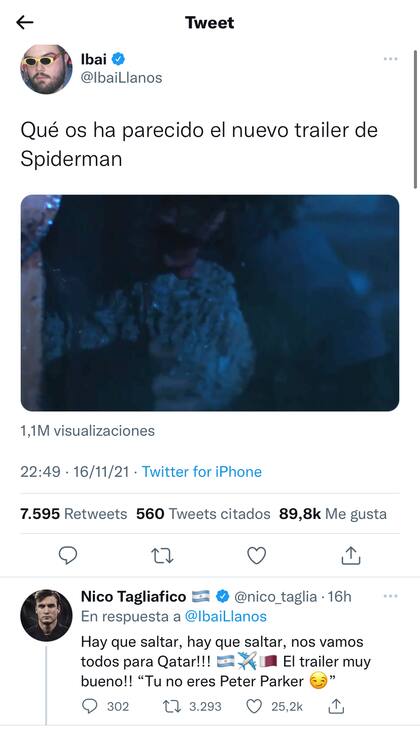 El comentario de Tagliafico sobre el Mundial y Spiderman