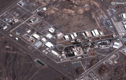 El complejo nuclear de Natanz en Irán el 7 de marzo de 2026, sin ningún nuevo daño apreciable en la instalación o en los túneles
