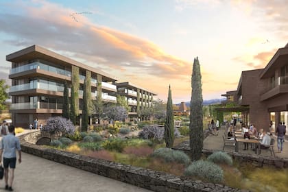 El complejo se construye en Chacras de Coria, Luján de Cuyo, a diez kilómetros de la capital provincial