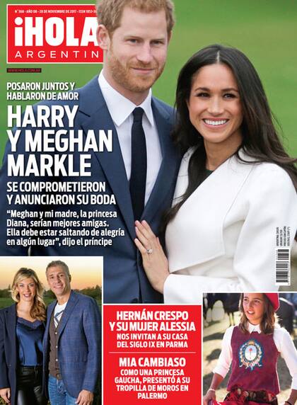 El compromiso del príncipe Harry y Meghan Markle, en nuestra tapa