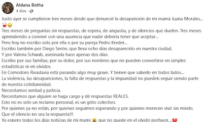 El comunicado compartido en Facebook