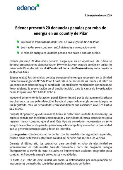 El comunicado completo de la firma