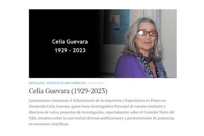 El comunicado dado a conocer por el Instituto de Arte Americano e Investigaciones Estéticas "Mario J. Buschiazzo"