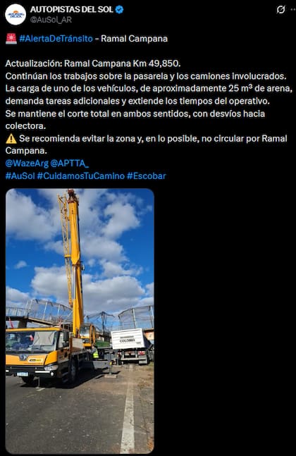 El comunicado de AuSol sobre el accidente