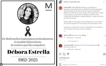 El comunicado de Grupo Multimedios de México sobre el fallecimiento de Débora Estrella
