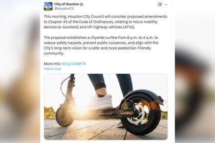 El comunicado de Houston sobre las medidas llevadas a cabo con esos vehículos