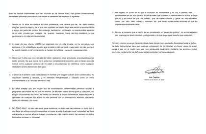 El comunicado de Iker Casillas desmintiendo todo