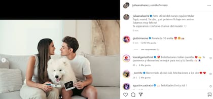 El comunicado de Julián Álvarez y María Emilia Ferrero