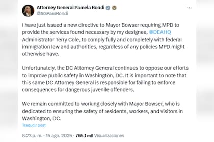 El comunicado de la fiscal general sobre la orden y el impacto en la policía metropolitana