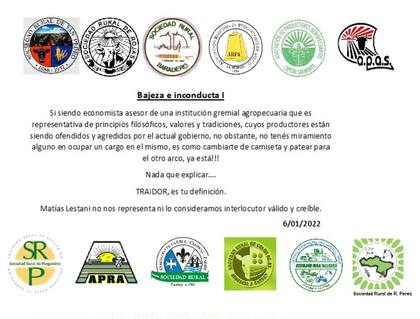 El comunicado de las 12 rurales del norte bonaerense