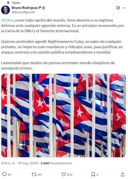 El comunicado del canciller cubano