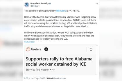 El comunicado del DHS tras el arresto de la joven