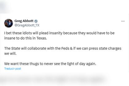 El comunicado del líder estatal tras la detención de al menos 10 personas en Texas