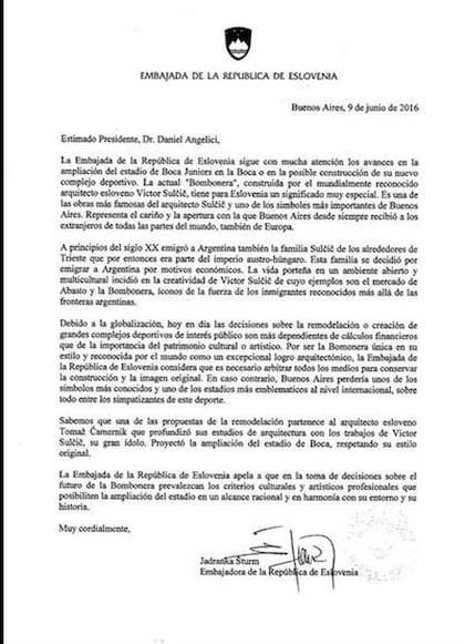 El comunicado del presidente de Eslovenia