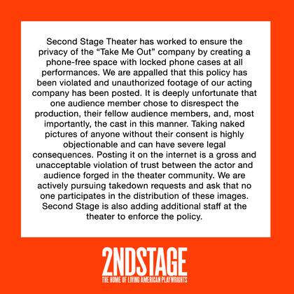 El comunicado del teatro donde se presenta la obra de Jesse Williams (Foto: Twitter @2STNYC)