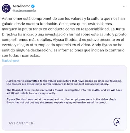 El comunicado fue difundido a través de la red social X
