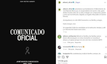 El comunicado oficial de Aldosivi