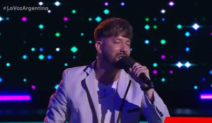 El concursante eligió un tema de La K'onga para cantar (Captura: @LaVozArgentina)