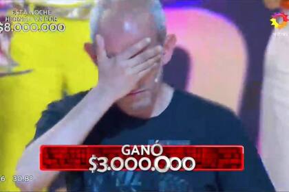 El concursante Germán había contado el pasado jueves que perdió su casa a raíz de un incendio y este lunes ganó el programa Los 8 escalones por tercera vez consecutiva