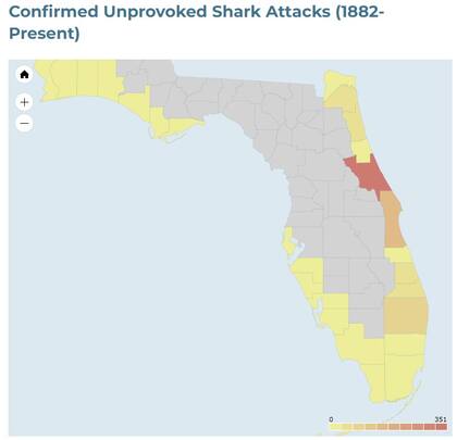 El condado de Volusia, en Florida, registra la mayor cantidad de ataques de tiburón en el estado