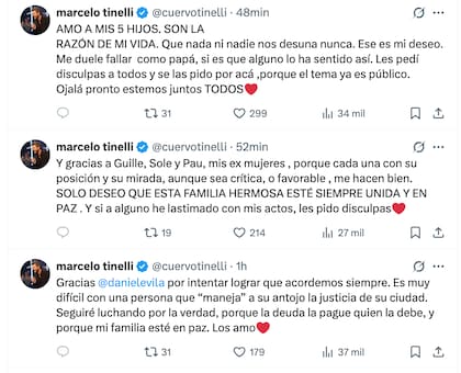 El conductor agradeció a sus exparejas Guillermina Valdés, Soledad Aquino y Paula Robles