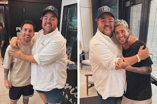 La emoción de Darío Barassi al encontrarse con Messi y De Paul