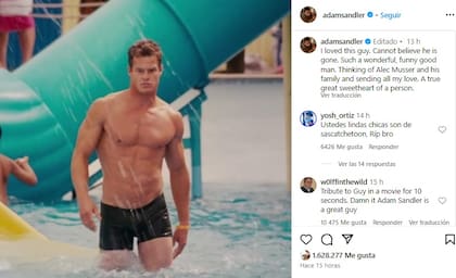 El conmovedor mensaje de Adam Sndler para despedir a Alec Musser