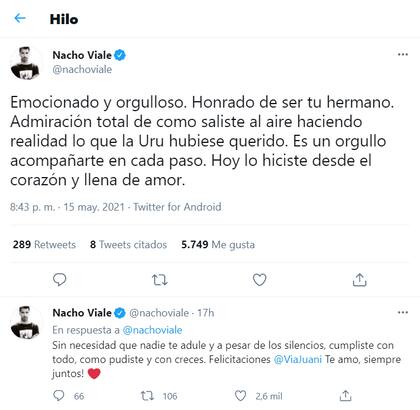 El conmovedor mensaje de Nacho Viale para su hermana antes de que saliera al aire La Noche de Mirtha.