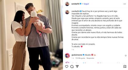 El conmovedor posteo de Caro para Faustino