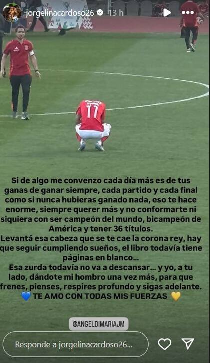 El conmovedor posteo de Jorgelina Cardoso