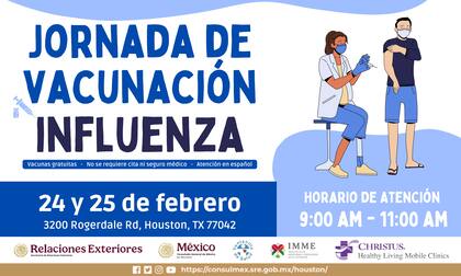 El Consulado de México en Houston hará campaña de vacunación (X @ConsulMexHou)