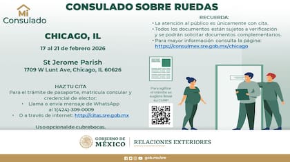 El Consulado General de México en Chicago pone en marcha su plan sobre ruedas para que sus connacionales realicen diversos trámites (X/@ConsulMexCho)