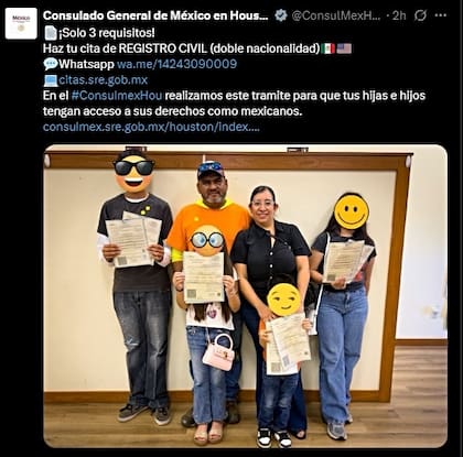 El Consulado General de México en Houston recordó que el trámite para obtener la nacionalidad mexicana se puede realizar al cumplir con tres requisitos