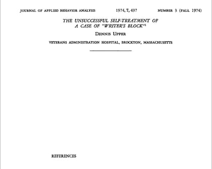 El contenido: la prueba más fehaciente de ello... una página en blanco