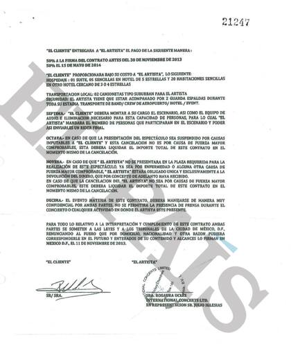 El contrato que complica a Julio Iglesias