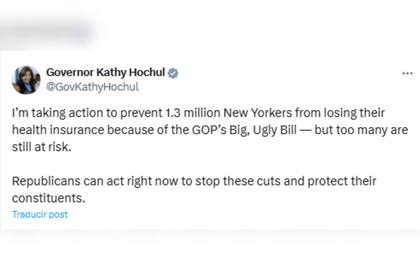 El contundente mensaje de Hochul para los habitantes de Nueva York