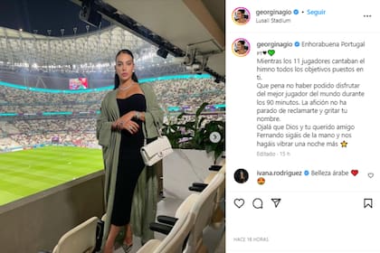 El contundente posteo de Georgina Rodríguez, luego de que Cristiano Ronaldo no sea titular ante Suiza (Foto: Instagram @georginagio)