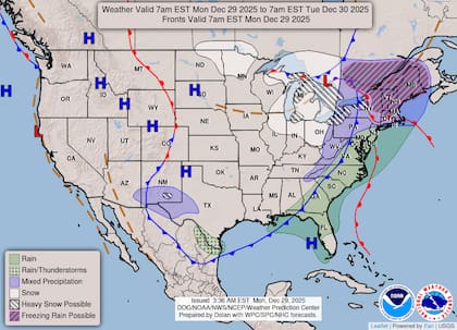 El corazón de la tormenta se sitúa sobre la costa sur del Lago Superior, donde el Servicio Meteorológico Nacional (NWS) prevé acumulaciones de nieve de hasta 61 centímetros