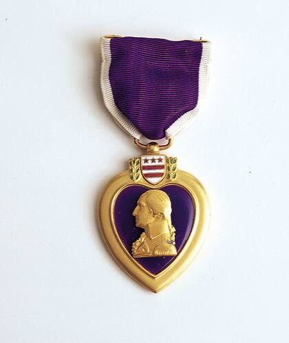 El Corazón Púrpura es una condecoración en nombre del presidente de Estados Unidos. Foto: Wikimedia Commons