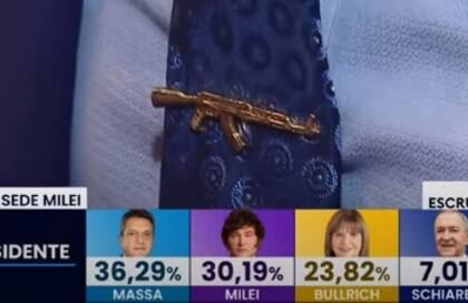 El corbatero identificatorio de Bolsonaro y sus asistentes