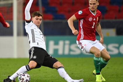 El cordobés Mateo Klimowicz, el hijo del "Granadero", el día de su debut en la selección Sub 21 de Alemania