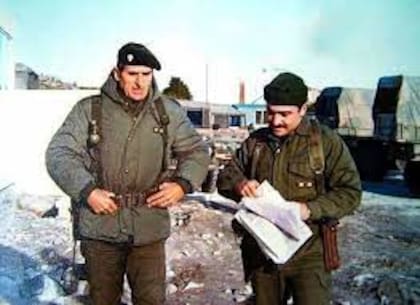 El coronel Mohamed Alí Seineldín en una imagen tomada durante la Guerra de Malvinas, en 1982