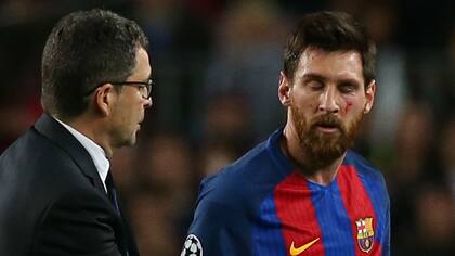 El corte de Messi en el pómulo izquierdo. Así quedó Leo tras el golpe