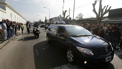 El cortejo fnebre de Julio Grondona, el 1 de agosto de 2014