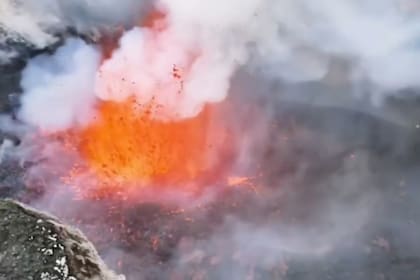 El cráter noreste, en una captura de video