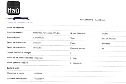 El crédito que sacó María del Carmen para pagarle al estafador