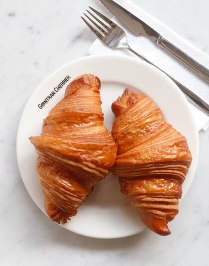El croissant de Gontran Cherrier es cosa seria: se elabora con manteca Isigny Sainte-Mère