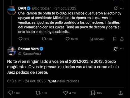 El cruce en 2025 entre el Gordo Dan y el Nene Vera