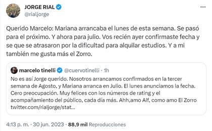 El cruce entre Jorge Rial y Marcelo Tinelli